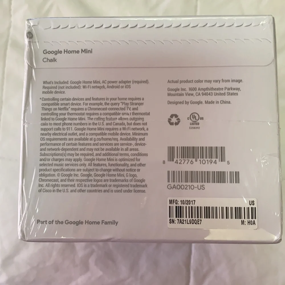 Still in sealed package! Google Home Mini